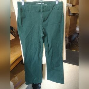 Old Navy Dark Green Cropped Pants